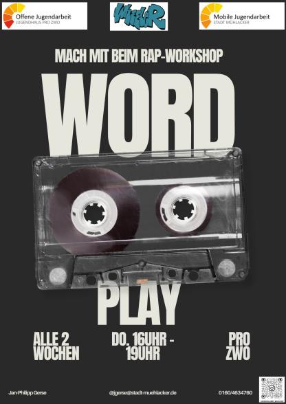 Flyer Rap Workshop der Jugendarbeit Mühlacker